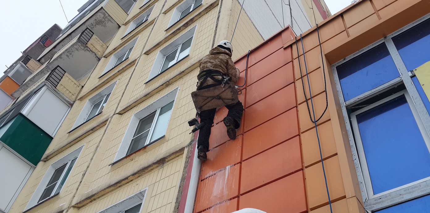 Услуги промышленных альпинистов для высотных работ в Орджоникидзевской